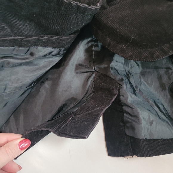 H&M Black Corduroy 2 Button Career Work Office Blazer Women's Size 8 - Picture 10 of 13